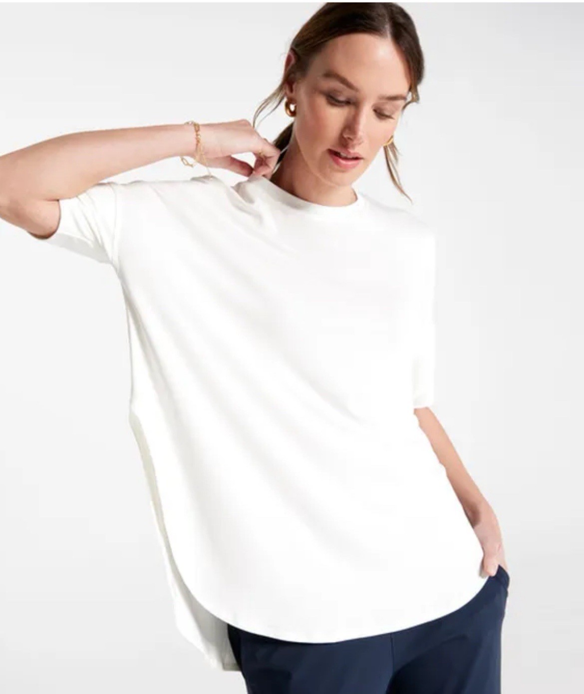 CALIA Women’s Everyday Sandwash Tee Medium Cloud Cover Size M MSRP:$54.00