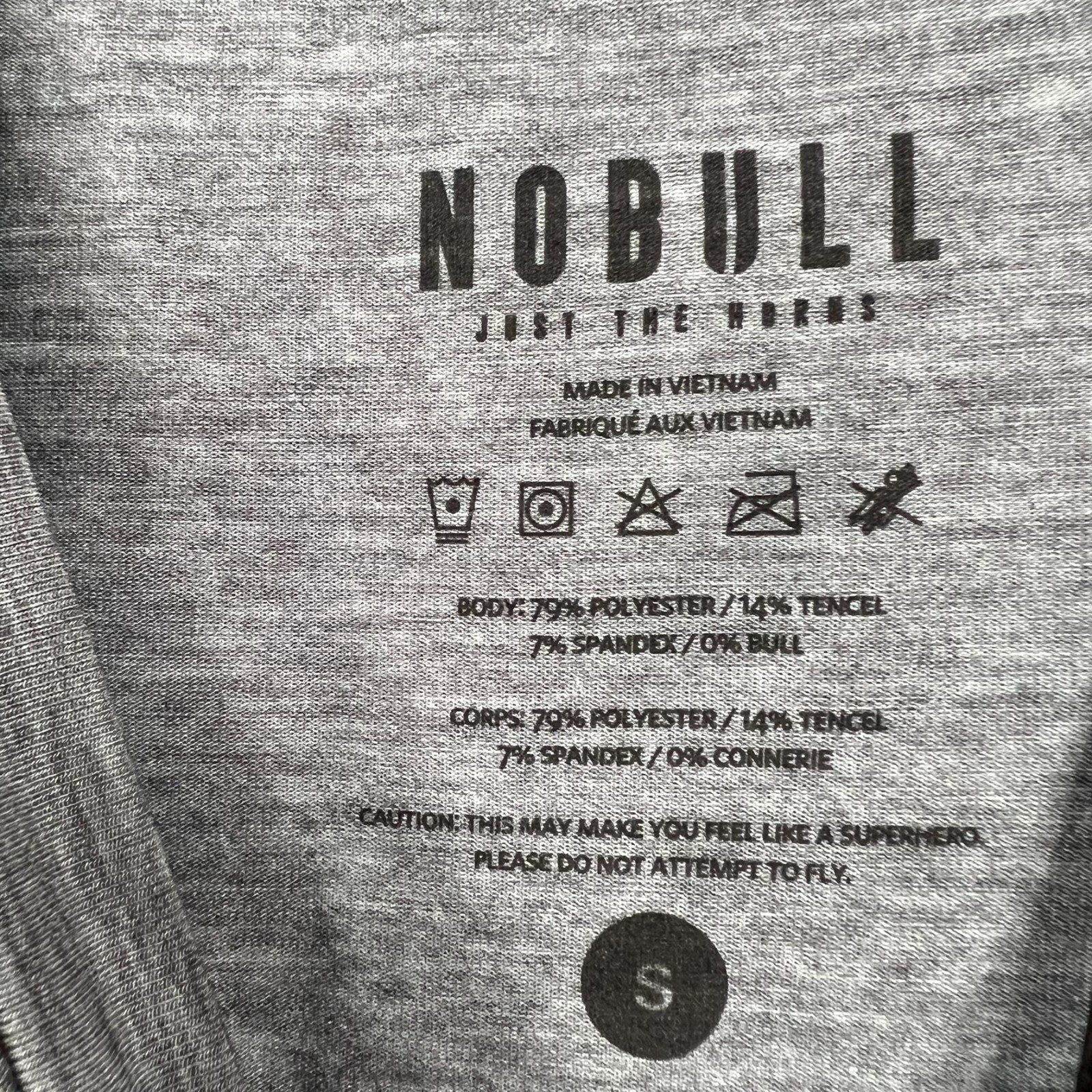 NoBull Cropped Tank Top Shirt Womens Small Gray Camo CrossFit Workout Gym