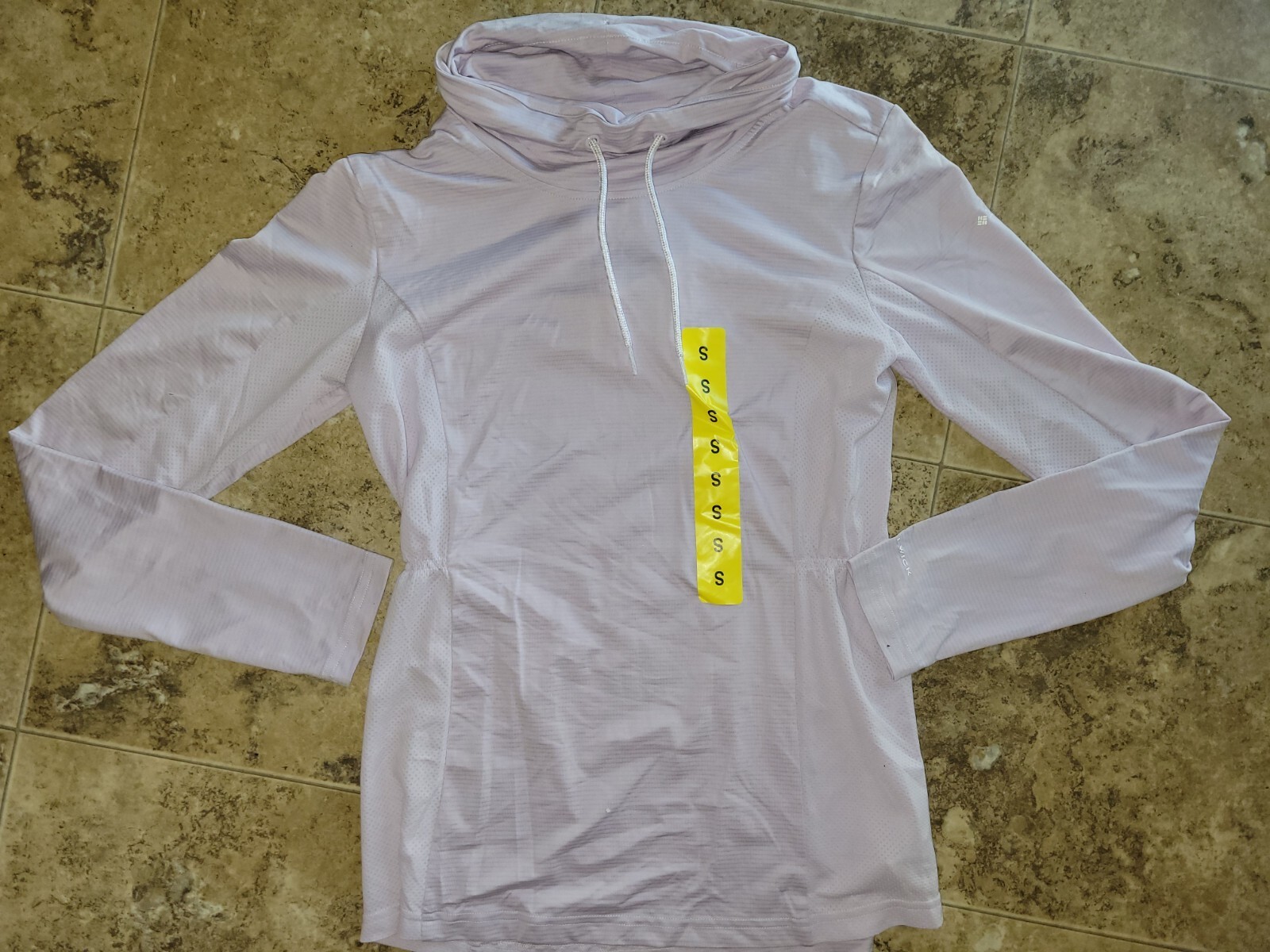 Womens Columbia Omni-Wick Cowl Neck Pale Lilac Purple Small S