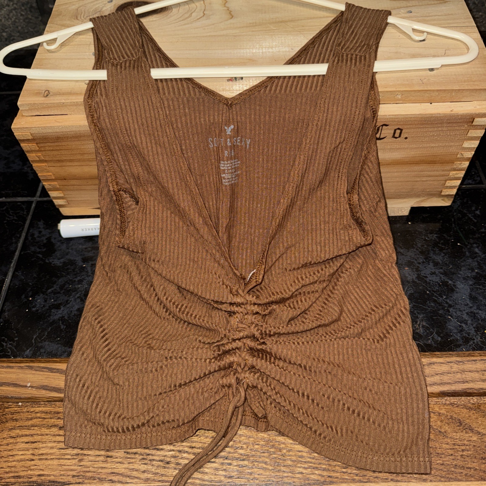 American Eagle Soft & Sexy Rib Tank Crop Top Small