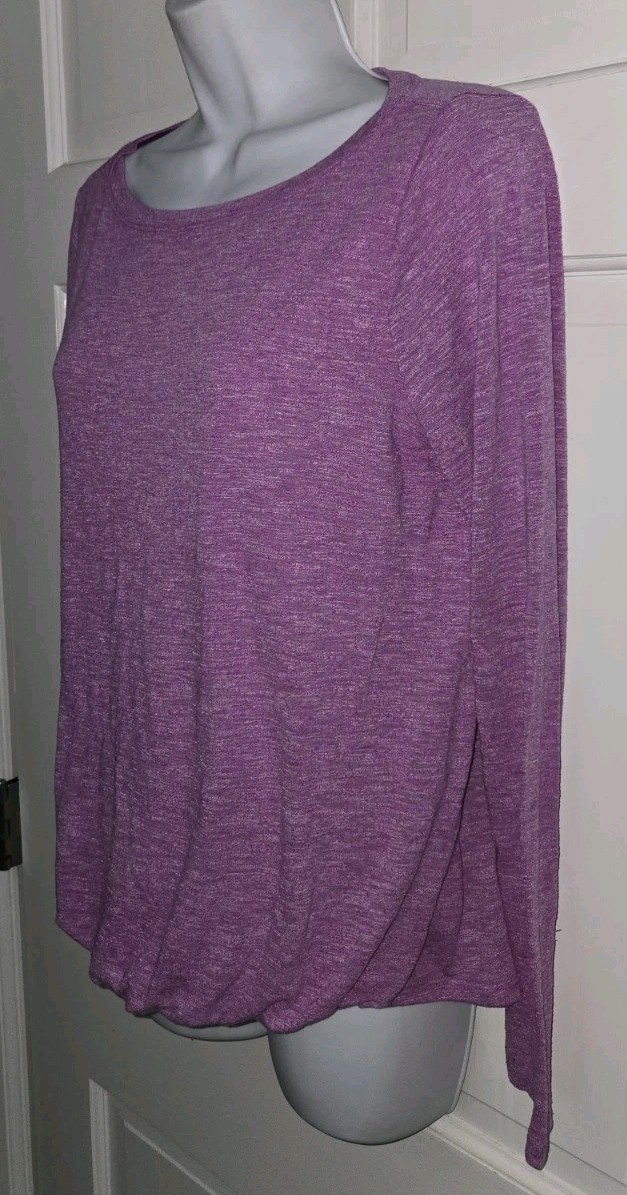 ATHLETA lavender Purple Heather Poly Blend Pullover Workout Activewear Top S