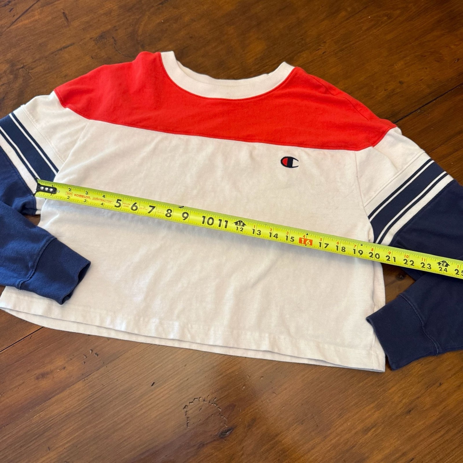 Champion Colorblock Heavyweight Jersey Exaggerated Sleeve Crop Top