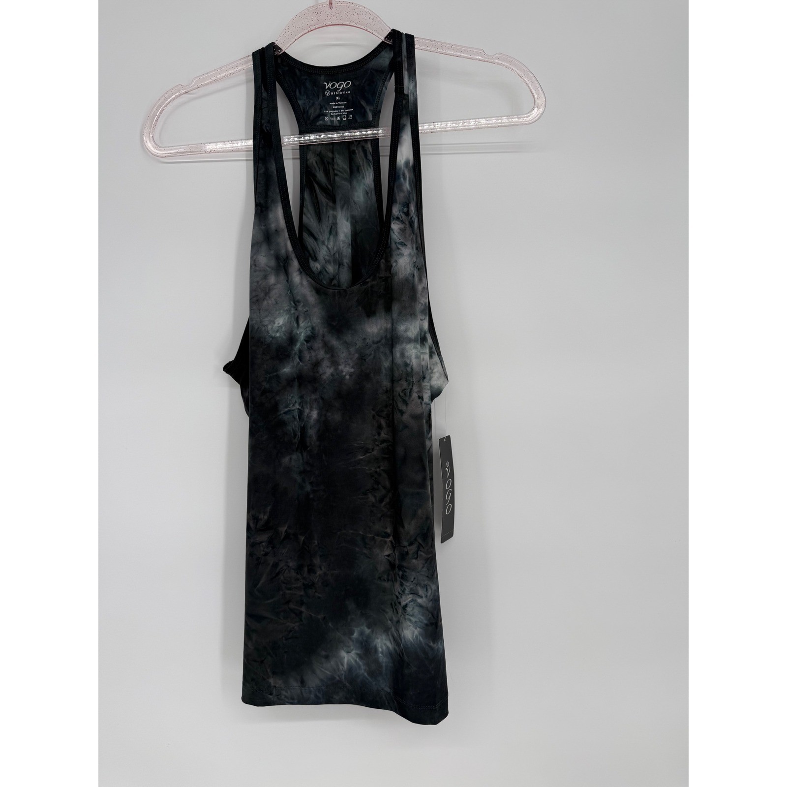 Yogo Active Tie Dye Racerback Tank Top Sz XL Athletic Workout Fitness NWT $36