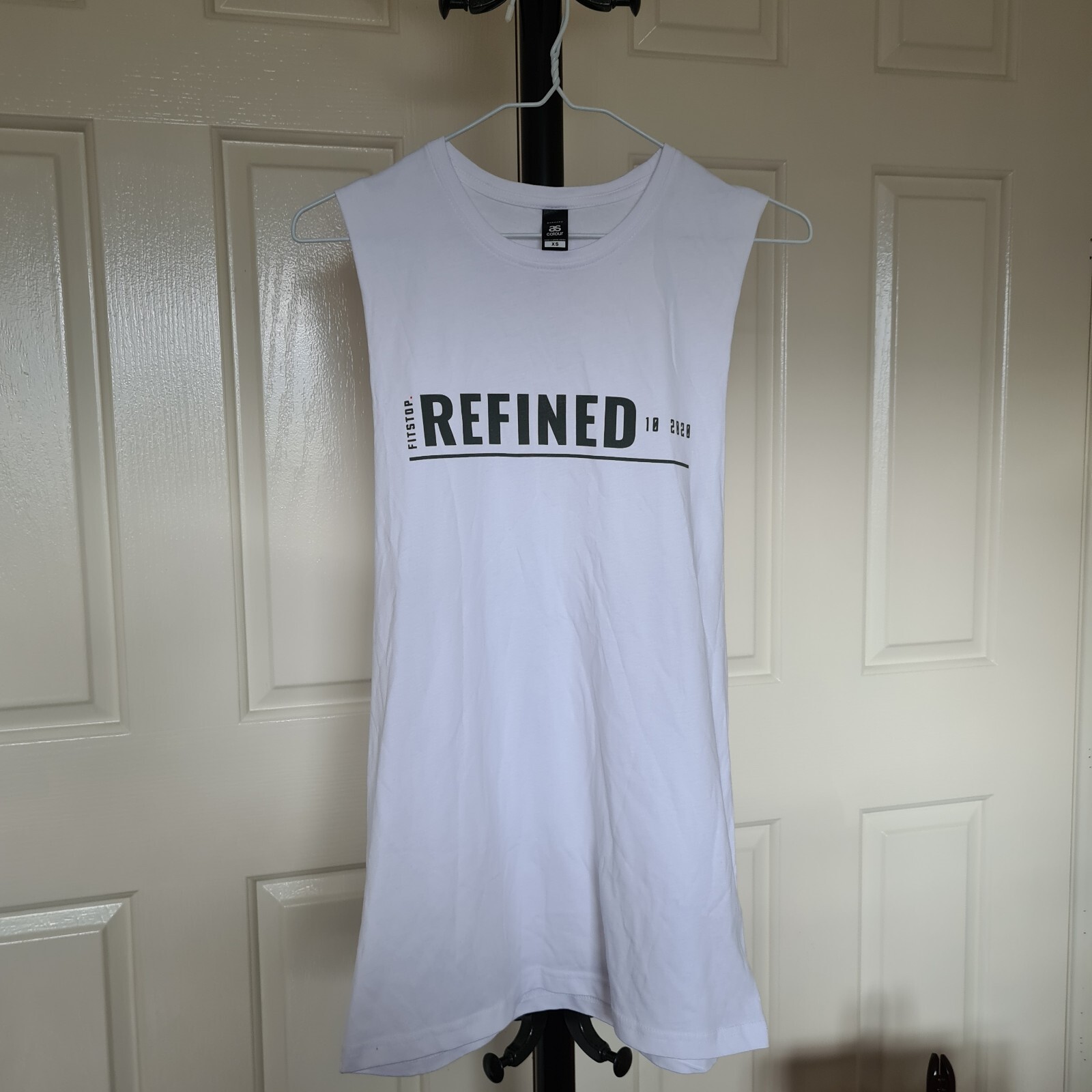 BARNARD AS Colour XS White Pilates Exercise Jogging Bodycon Yoga Gym Muscle Tee