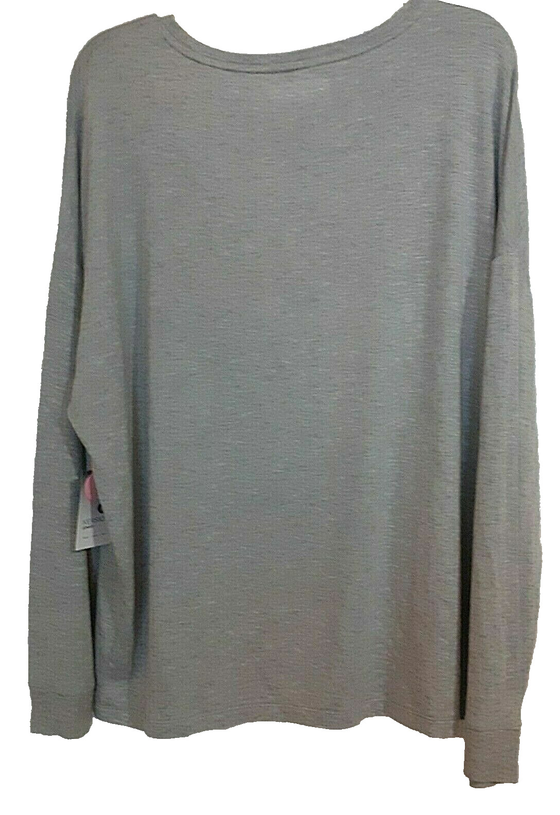 Xersion 97% rayon, 3% spandex solid gray heather l/s top Size Large