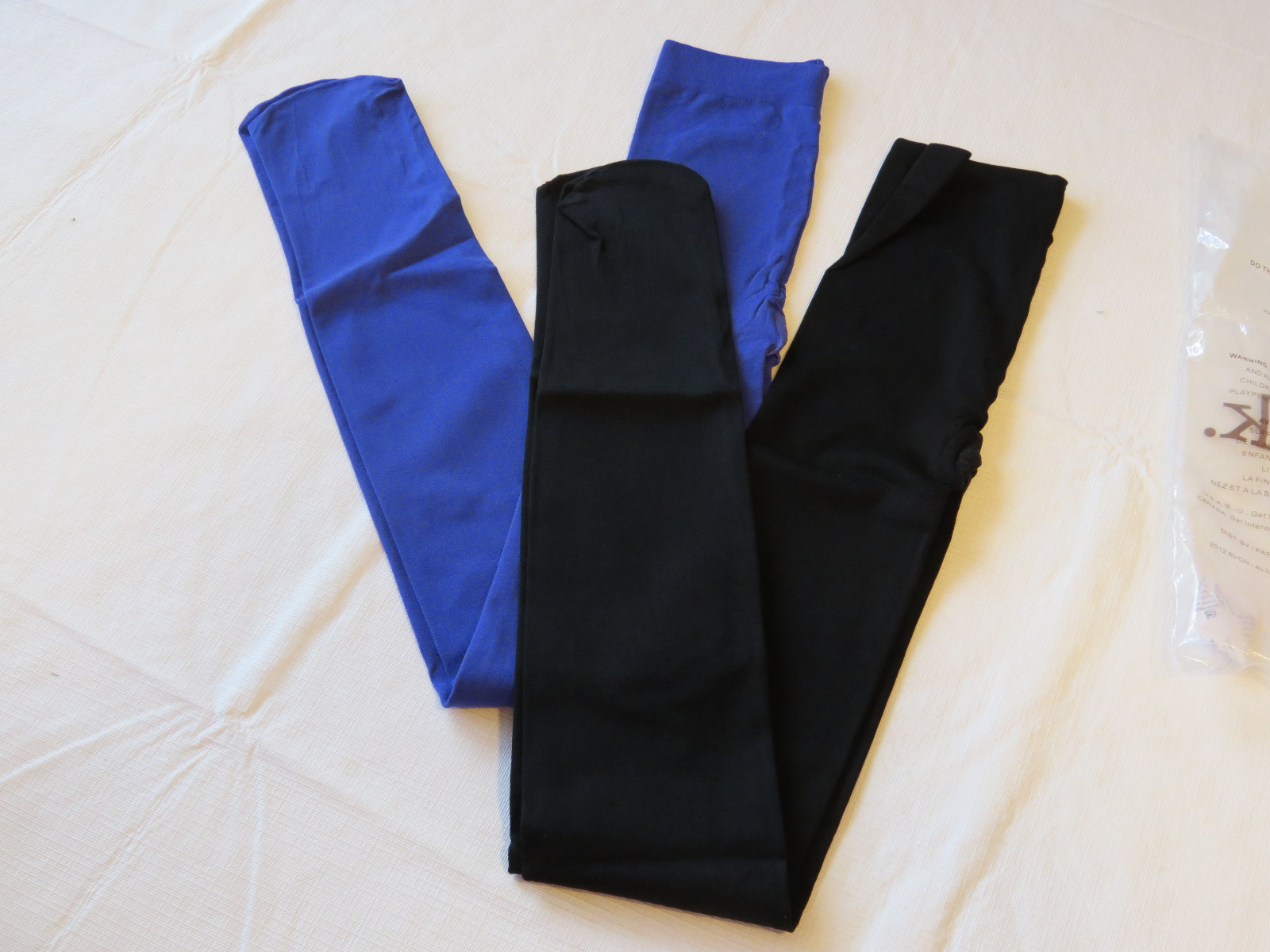 Womens Ladies Avon Mark Tights Do The Tight Thing 2 pairs S/M black purple NEW;;