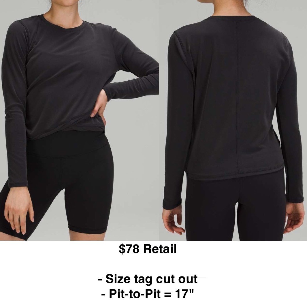 LULULEMON Do the Twist Long Sleeve Shirt Size Small? Ribbed Modal Blend Athletic