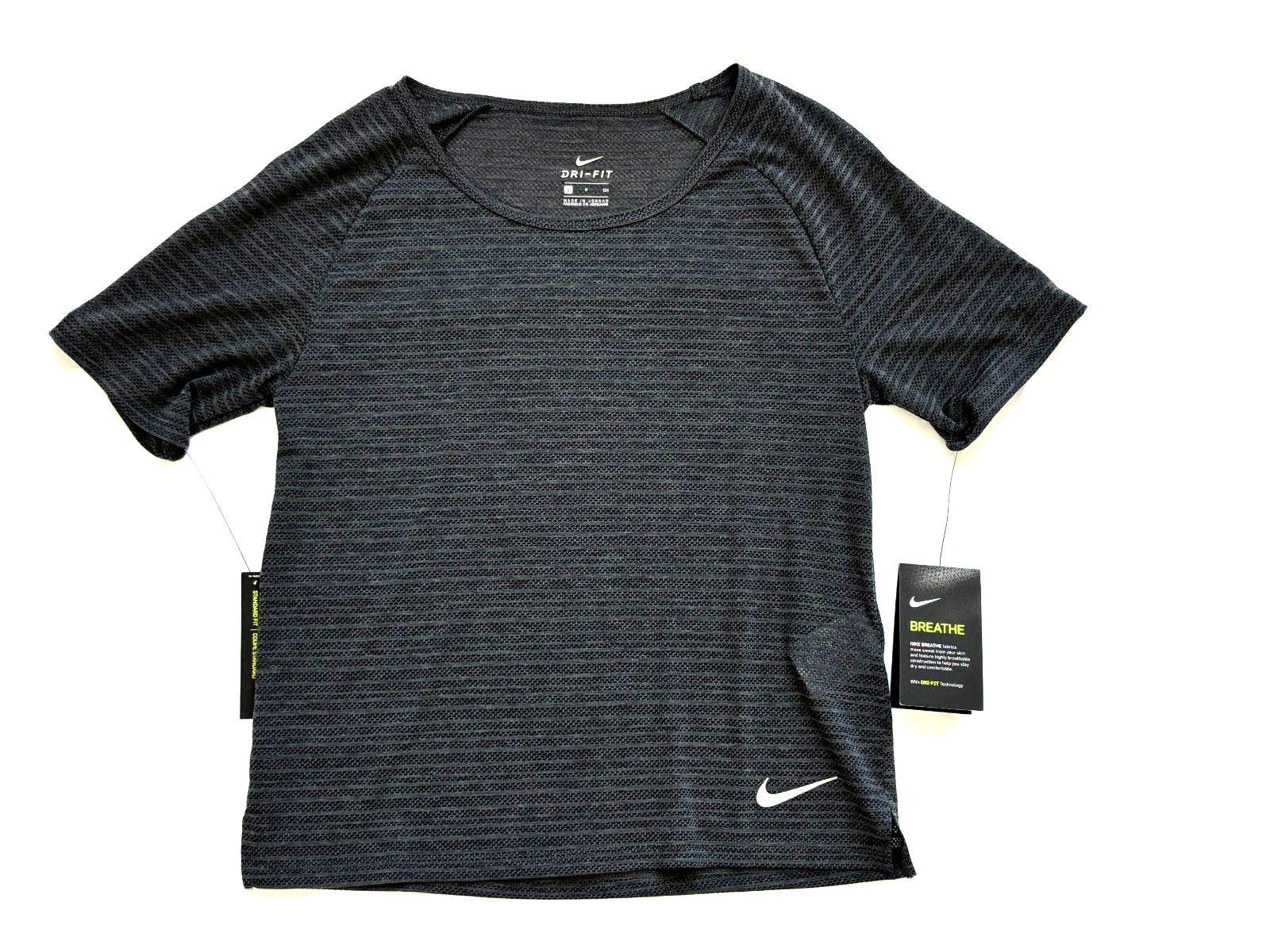 Nike Breathe womens work out shirt Gray multiple sizes CD8197-010