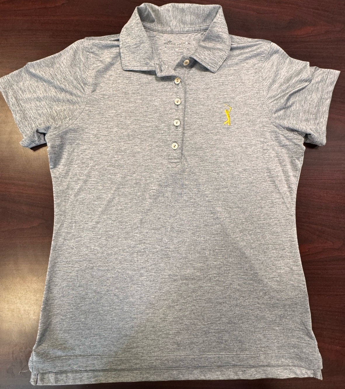 Peter Millar Gray Women’s Performance Crown Sport Golf Polo Size Medium