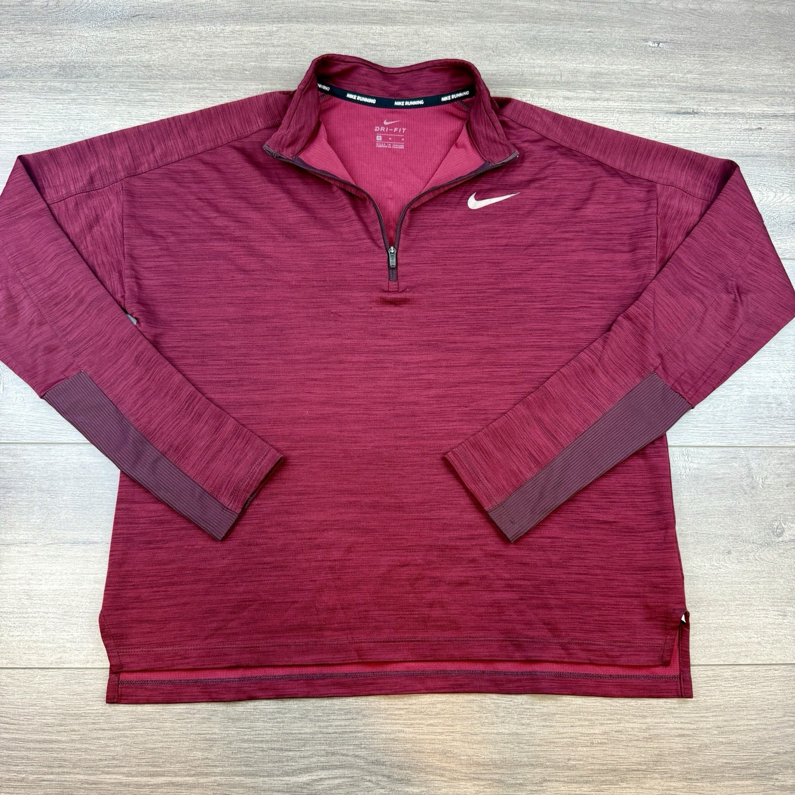 Nike Running Pacer 1/2 Zip Activewear Top Women’s Medium Red Reflective Perform