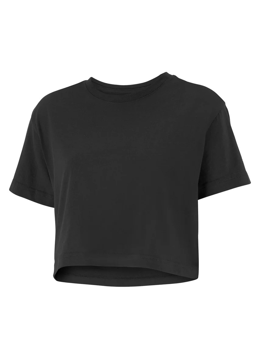 Speedo Women’s Cropped Tee Solid Lightweight Athletic Crop Top Swim Casual Wear