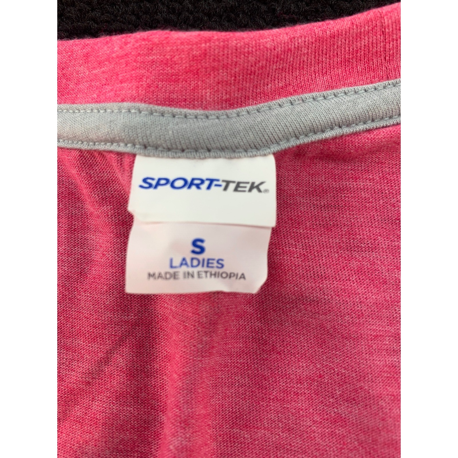 Sport Tek Ladies Coral Pink Heathered Athletic T Shirt Size Small Short Sleeve