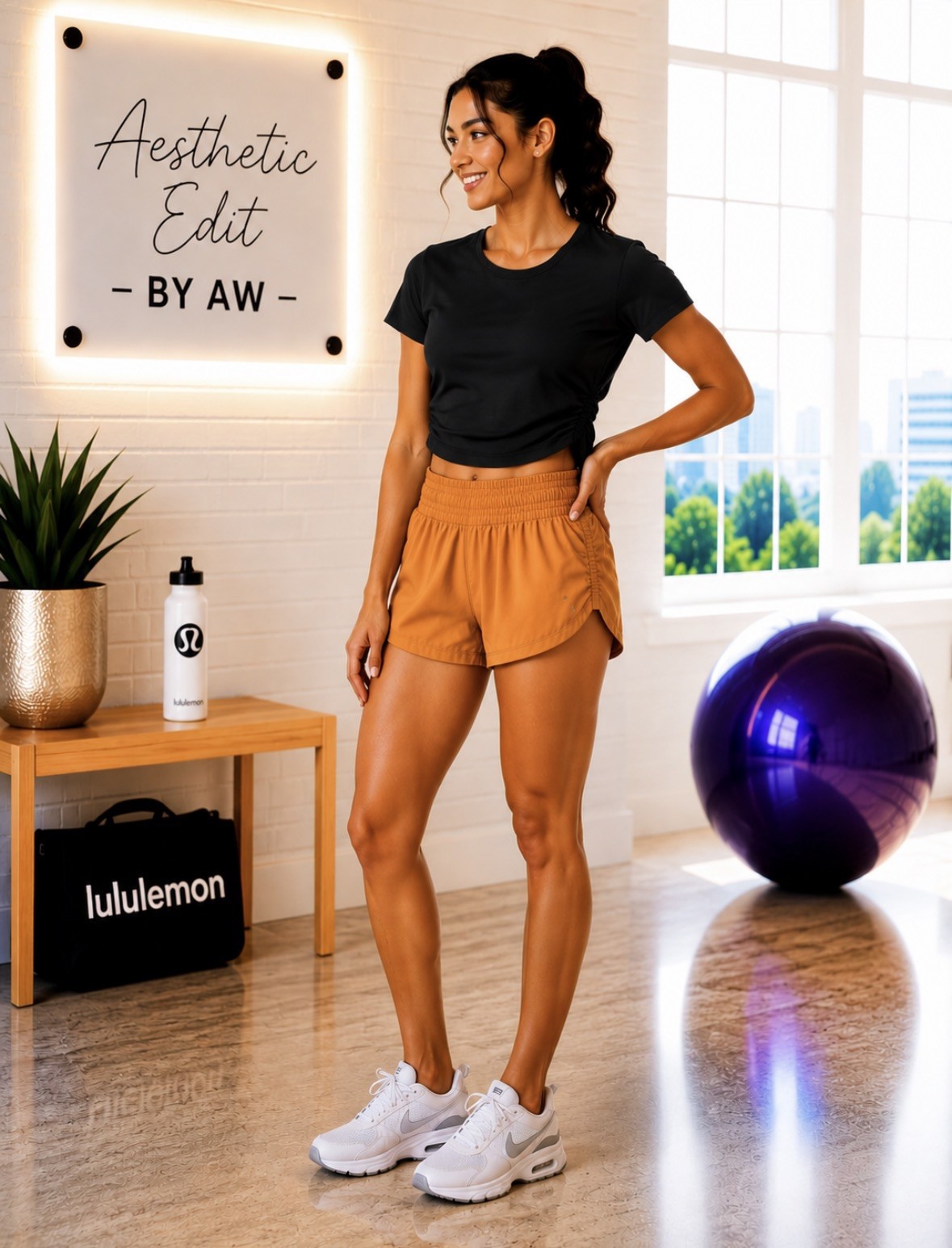 Lululemon All It Takes Nulu Rushed Sides Black Crop Top Yoga Athleisure Size 6