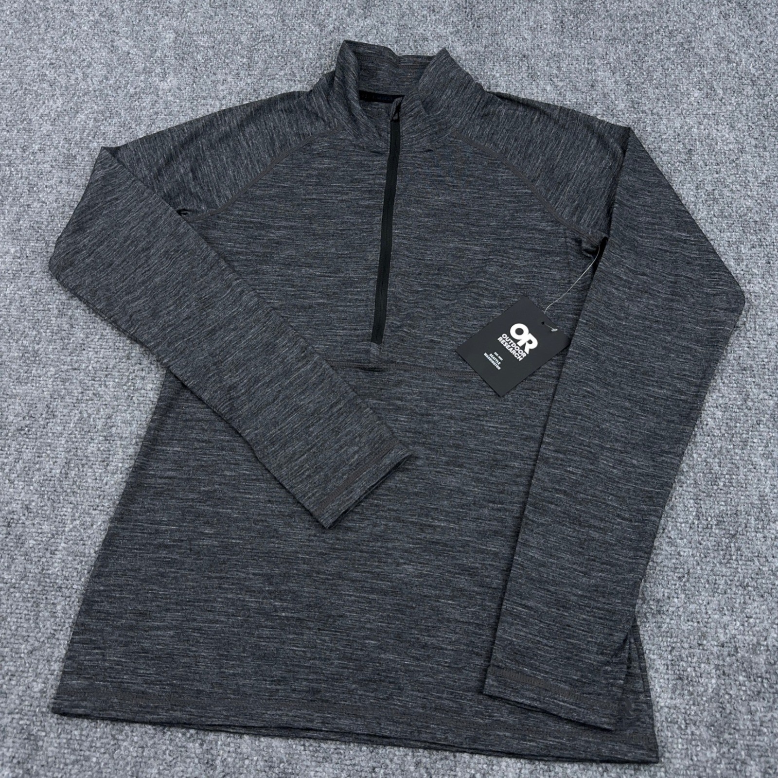 NEW Outdoor Research Alpine Onset Merino 150 Half Zip Women S Charcoal Heather