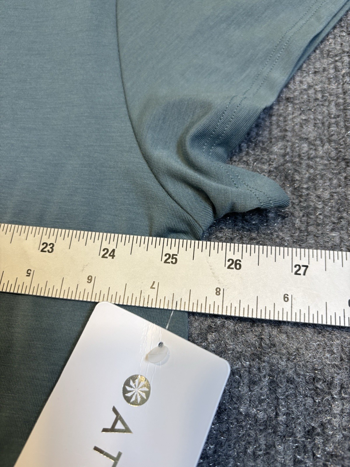 Athleta Move With Ease Tee Womens Plus 1X Green Relaxed Crew Breathable Stretch