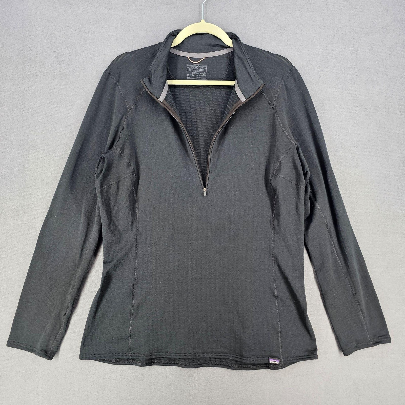 Patagonia Capilene Thermal Weight Baselayer Womens 2XL Black 1/4 Zip 43662