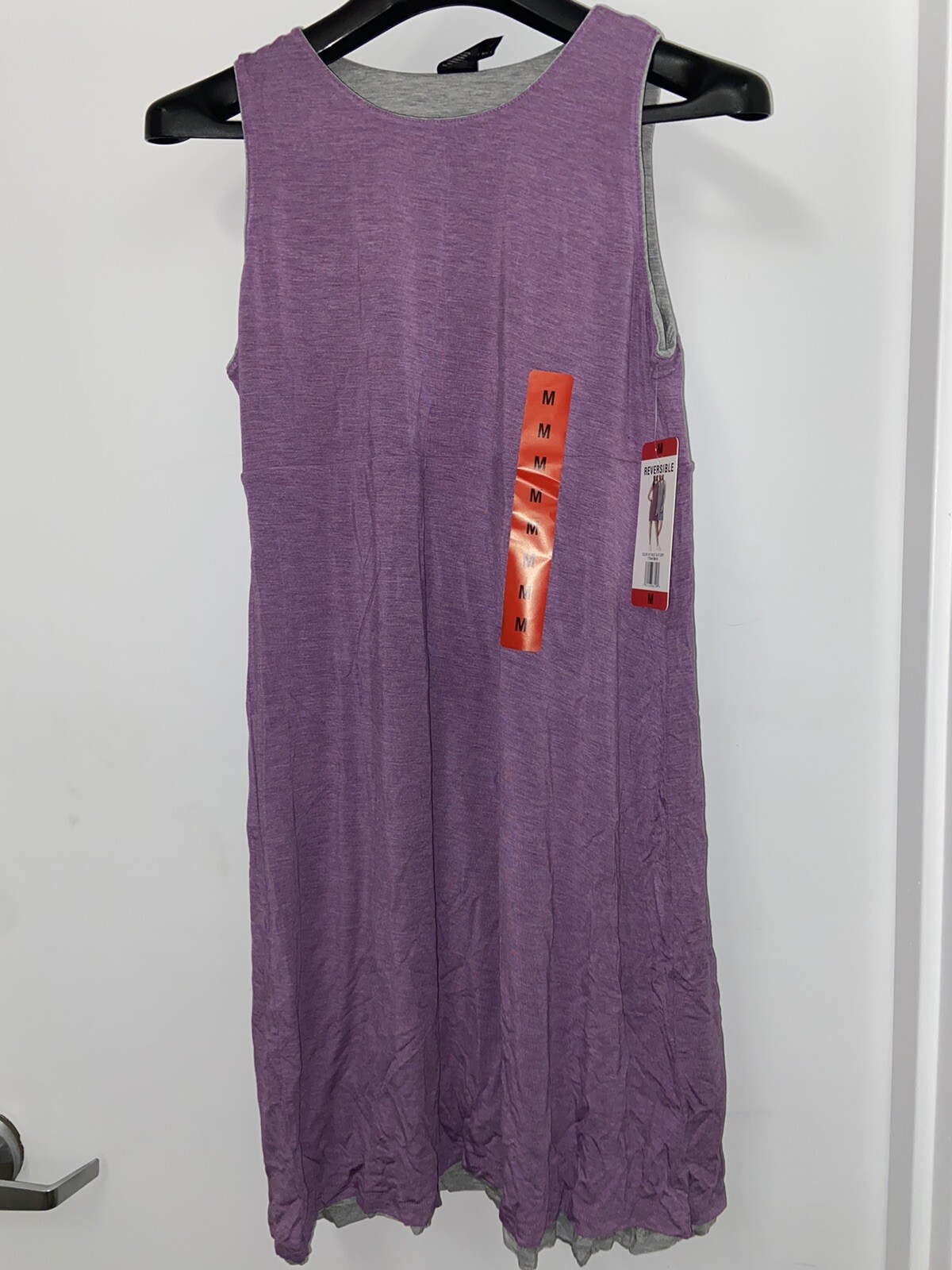 32 Degrees Cool sz Medium REVERSIBLE WOMEN athletic sweatshirt mini-dress VIOLET
