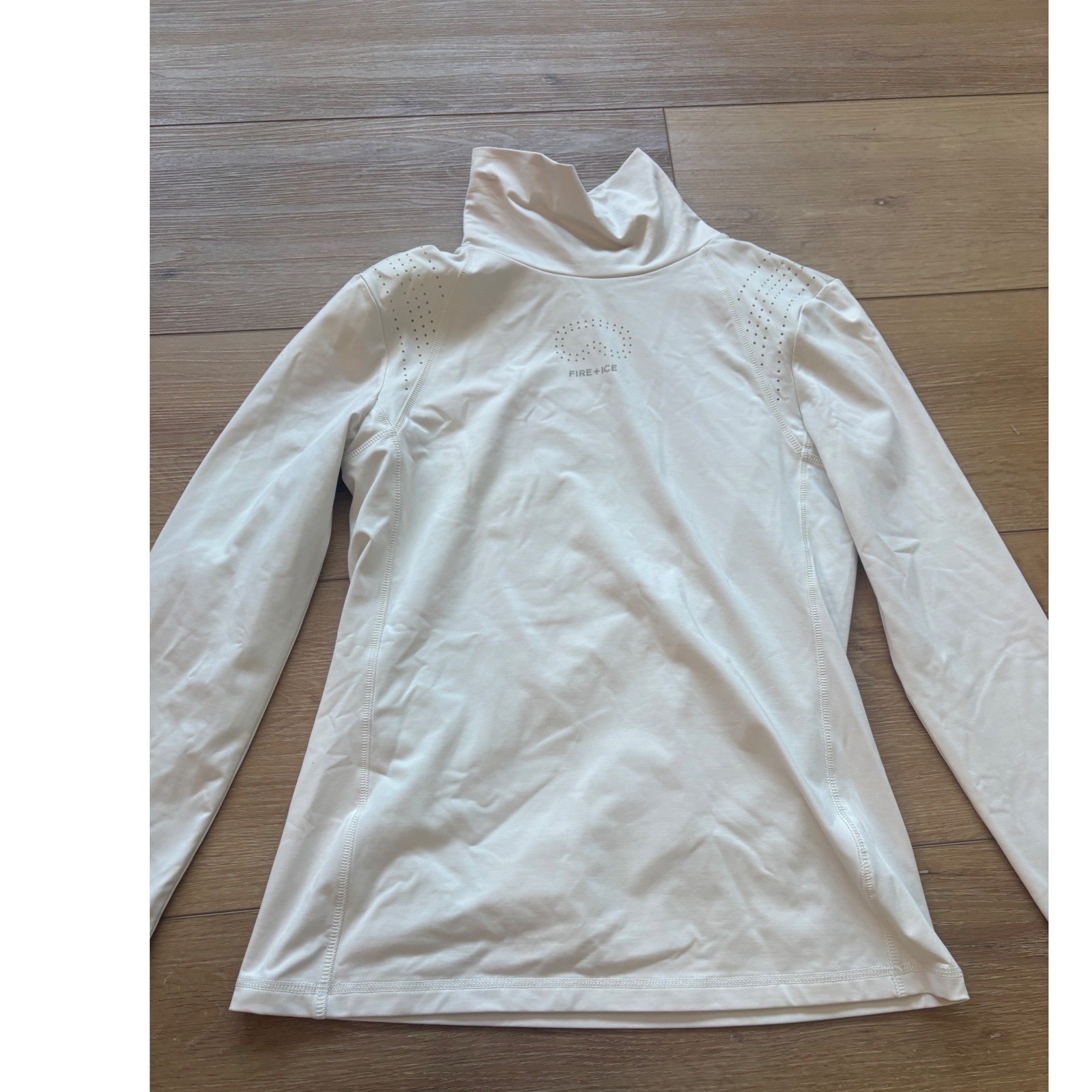 Bogner Fire + Ice Margo First Layer Ski Top White Funnel Neck Womens size small