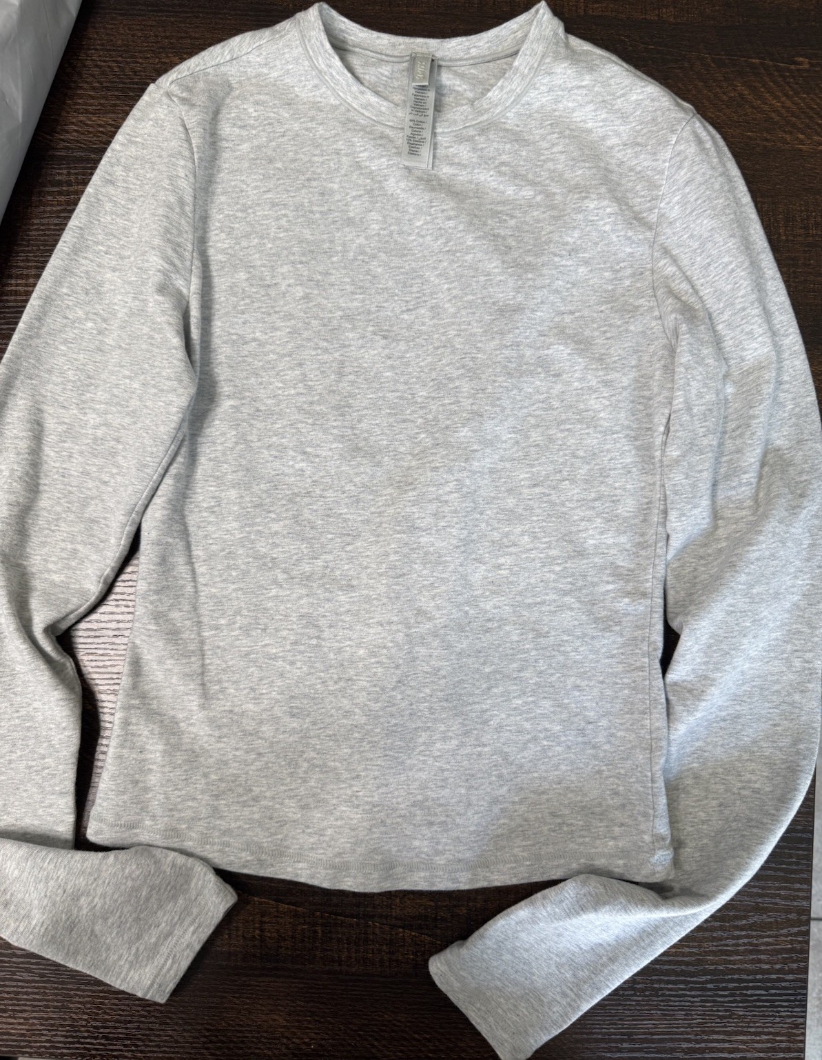 Skims Cotton Jersey T shirt XS Light heather grey