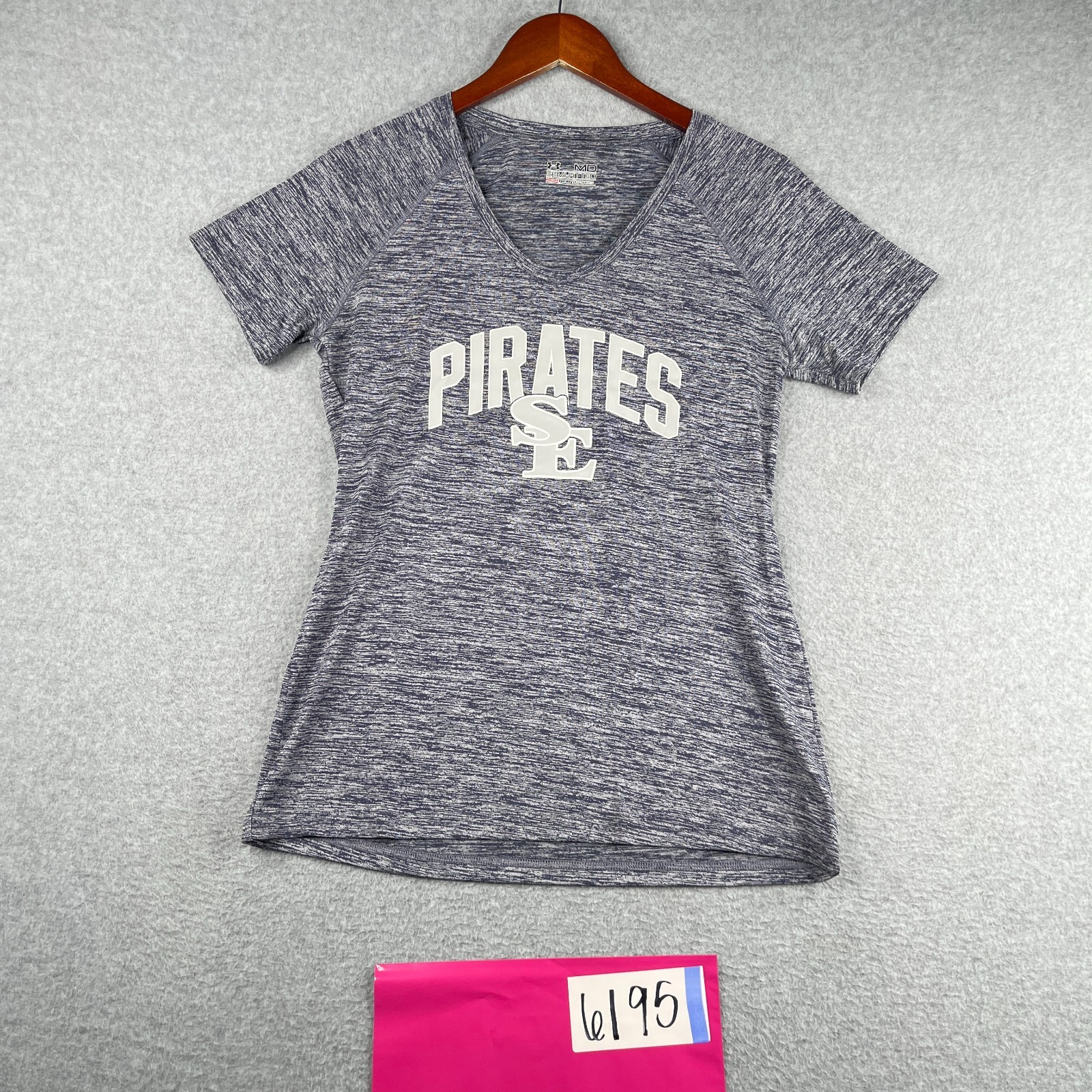 Under Armour Pirates Shirt Medium Navy Heather Semi Fitted Womens Casual Ladies