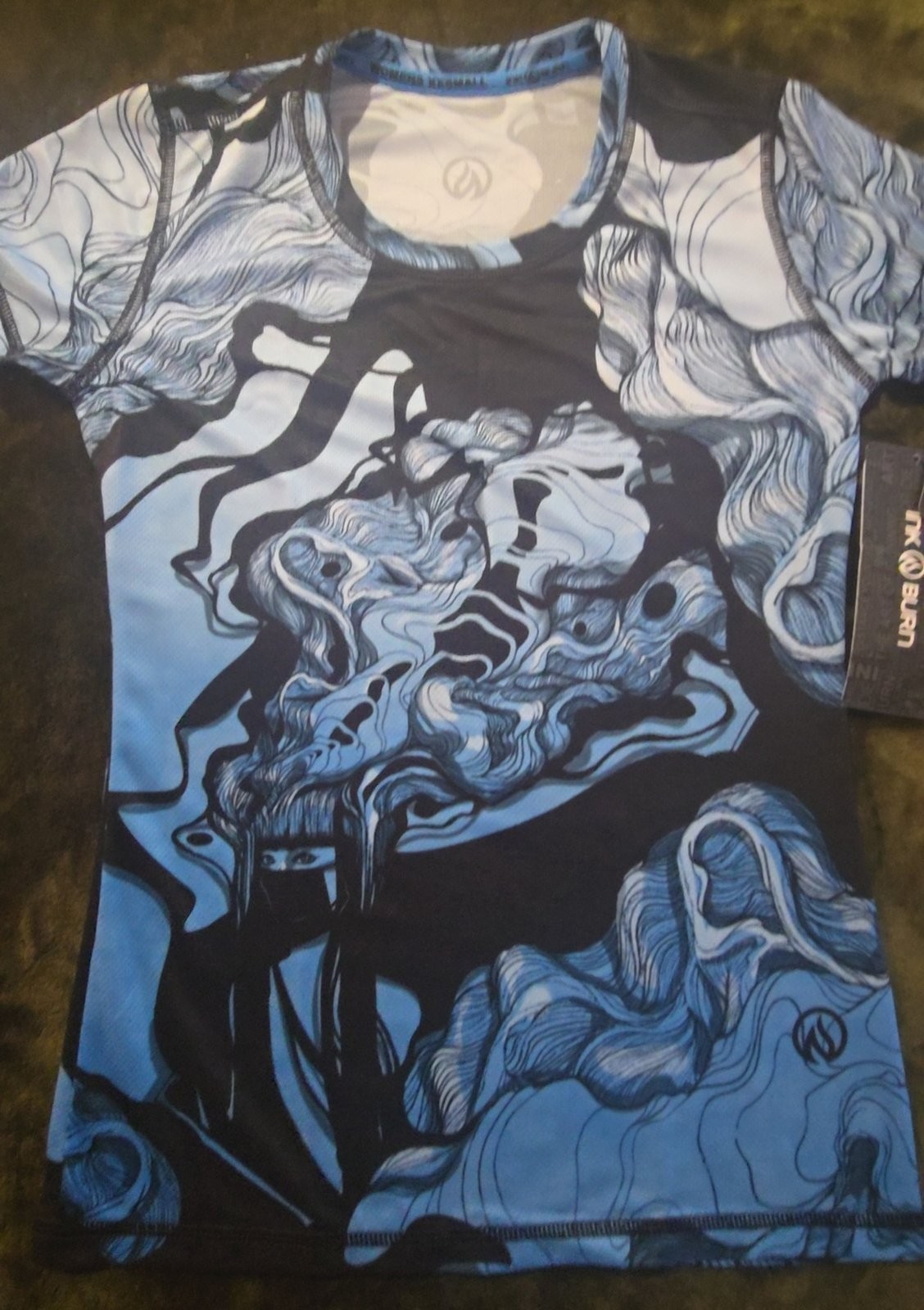 INKnBURN Our Lady of the Mask Tech Shirt Women’s XXS NWT Running Tee