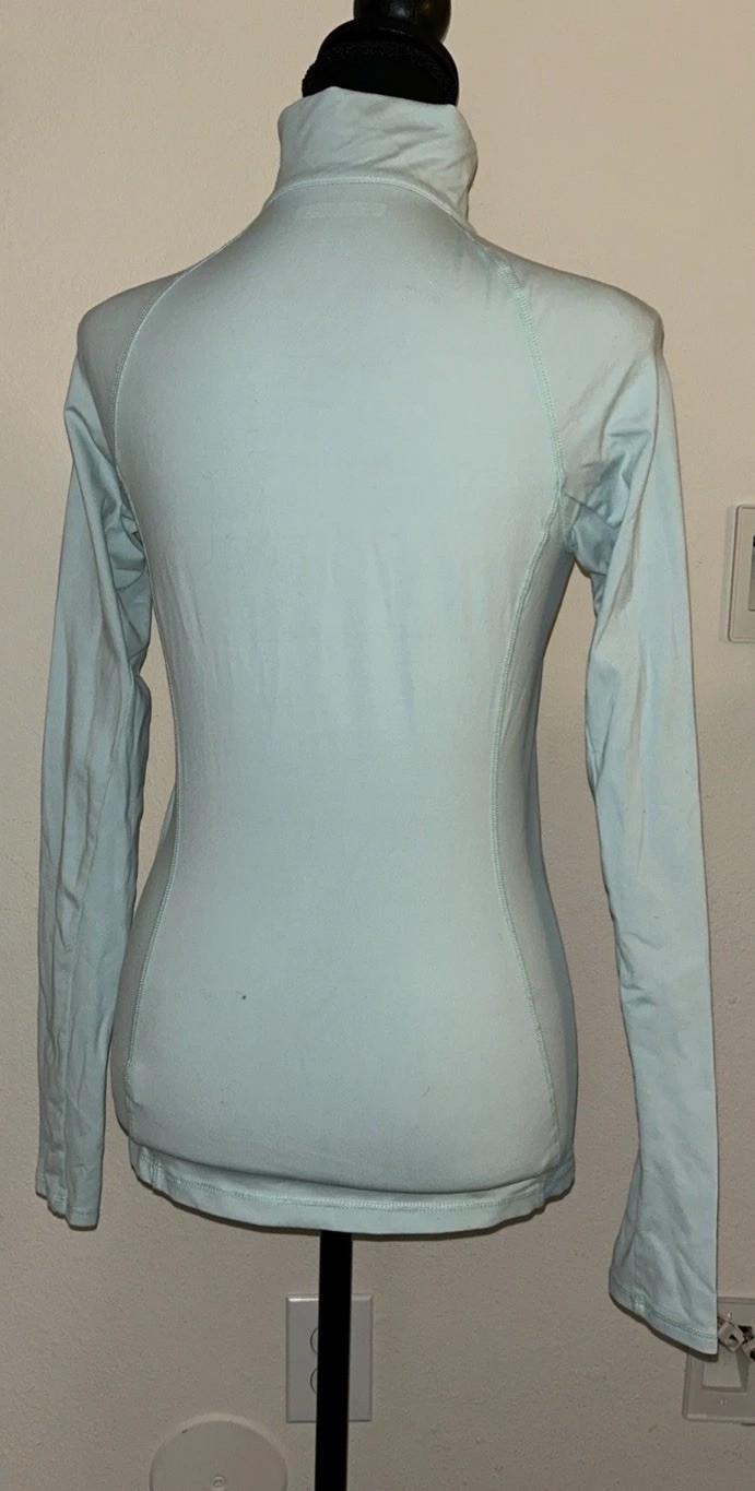 Forever 21 Small Teal Athletic Long Sleeve 3/4 Sleeve High Neck