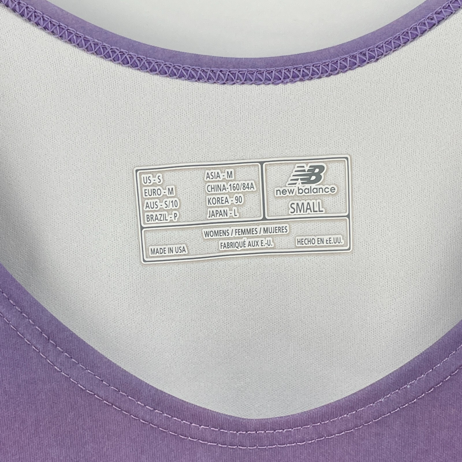 New Balance Tank Top Womens Small Lightning Dry Running Ombre Purple Black Run