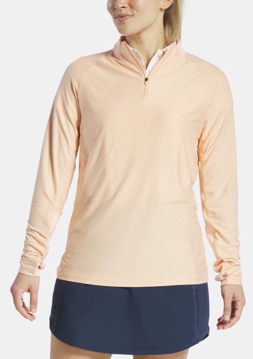 Footjoy Women’s Small 1/4 Quarter-Zip Pullover Space Dye Mid Layer Sunset FJ