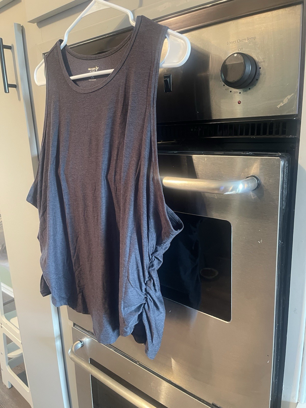 Old Navy CloudMotion Ruched Tank-Heather Grey-Size 3X-NWOT