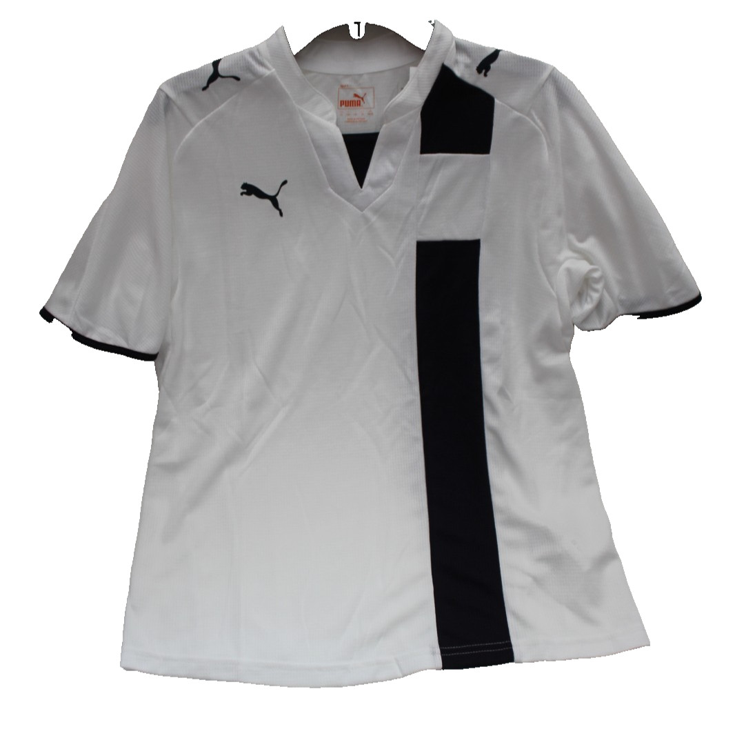 PUMA Sportlifestyle Youth Women’s Lyon White Navy Athletic Shirt – YL/YXL