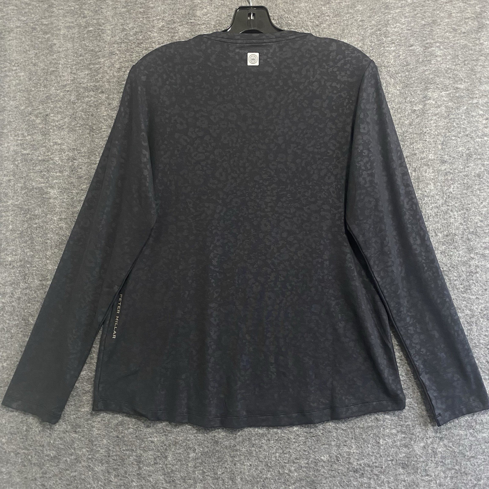 Peter Millar Performance Shirt Women L Crown Sport Embossed Tee Golf Base Layer