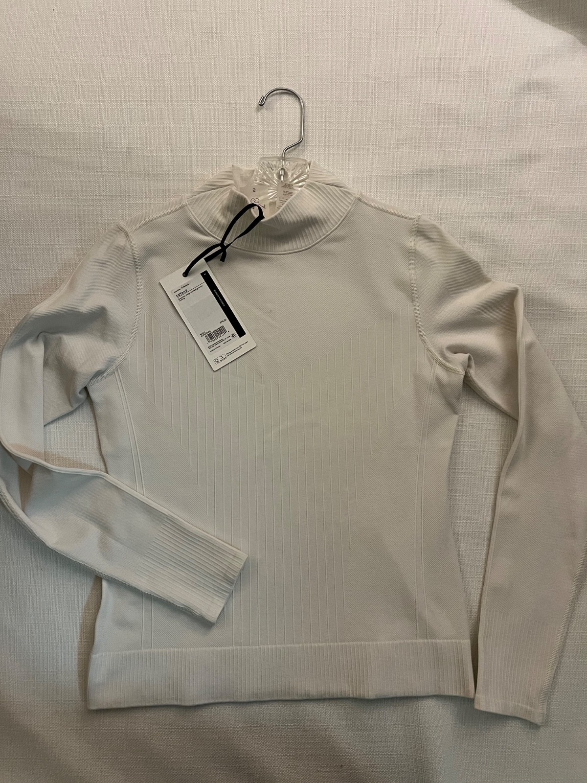 CALIA Small Seamless Long Sleeve Turtleneck Cloud NWT #WAX75
