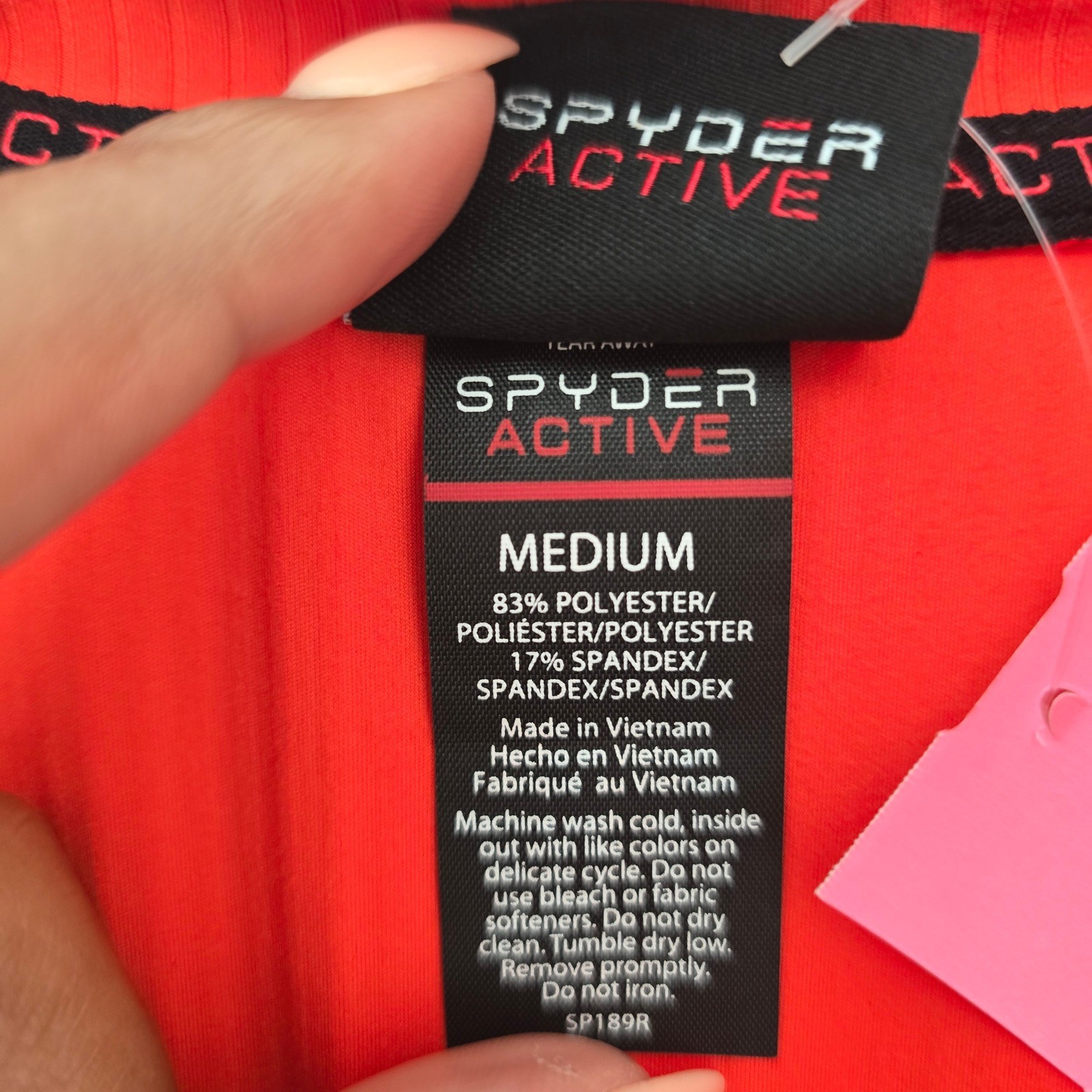 Spyder Quarter Zip Pullover Women Medium Orange Ribbed Activewear SP189R