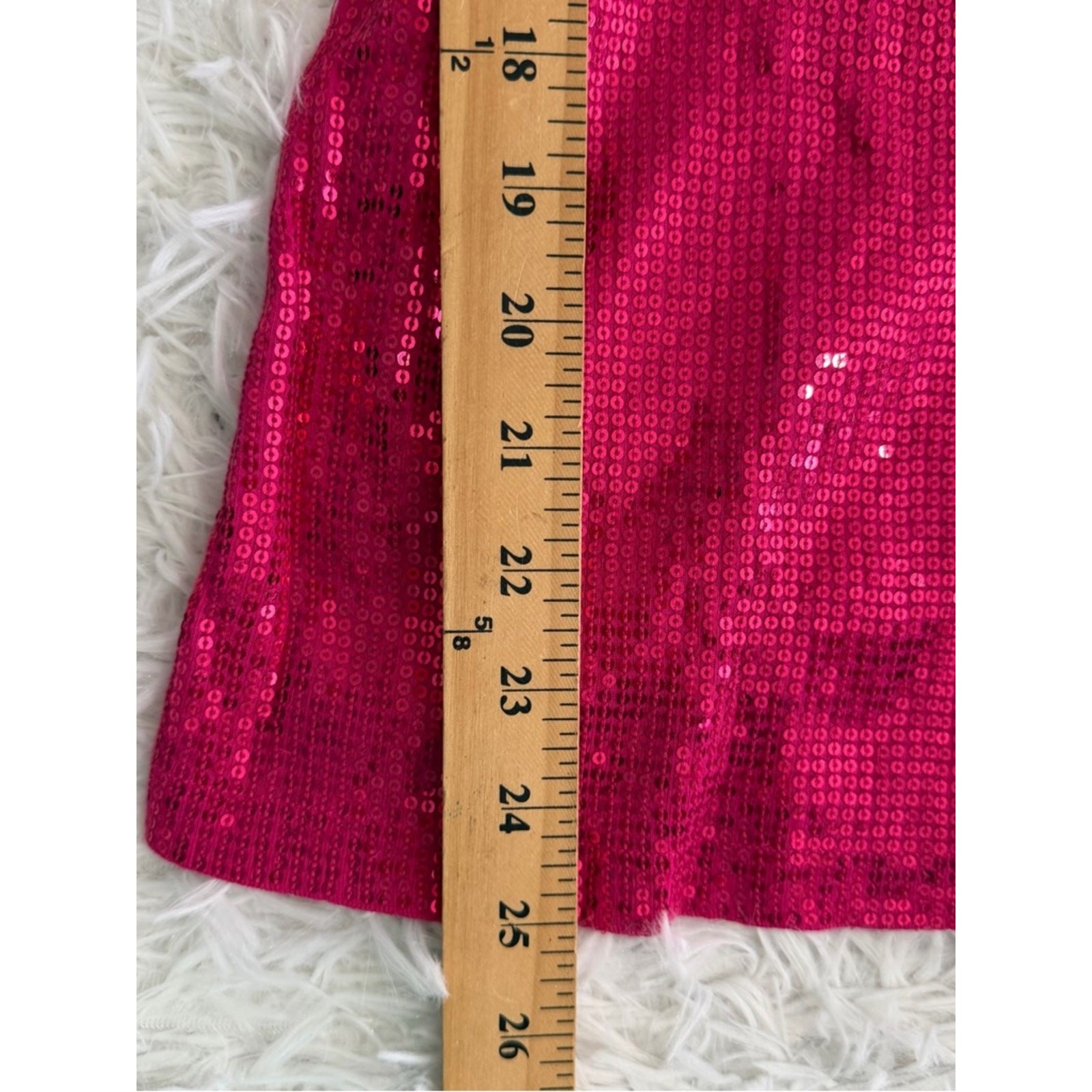 Express Womens Sequined Tank Size Small Hot Pink Casual Y2K