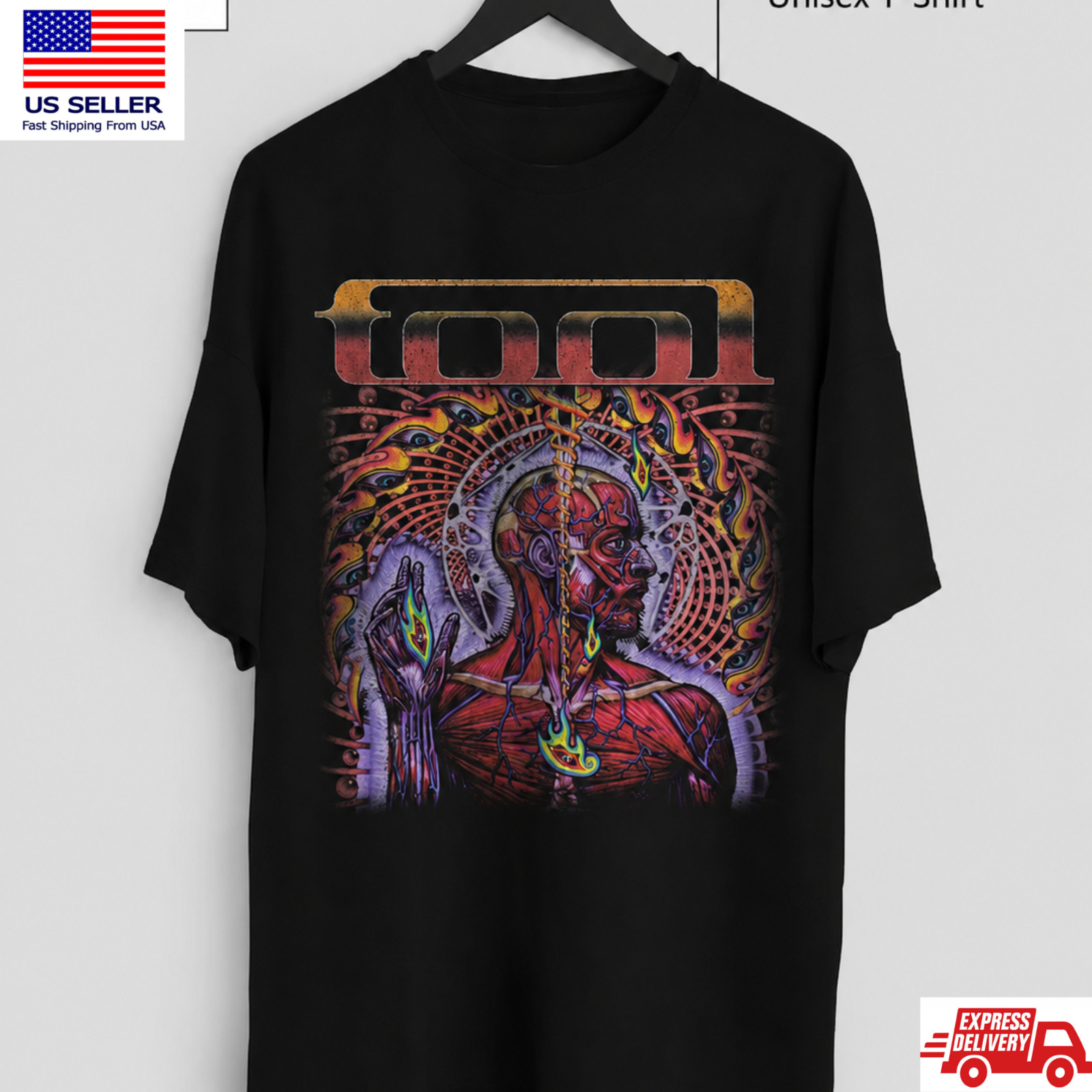 Tool Band T Shirt Retro 90s Metal Music Graphic Tee Unisex Concert Shirt