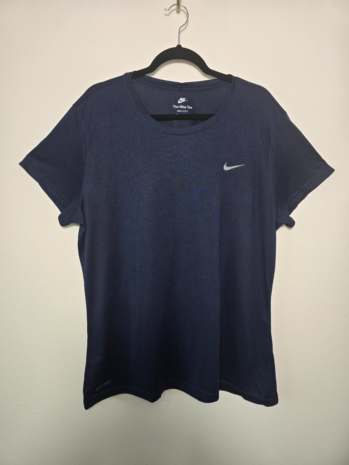Nike Dri Fit Shirt Womens XXL Navy Athletic Tee Training Gym Moisture Wicking