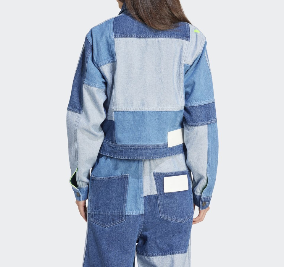 Adidas KSENIASCHNAIDER Denim Patchwork Track Top Womens – Blue / IU2464