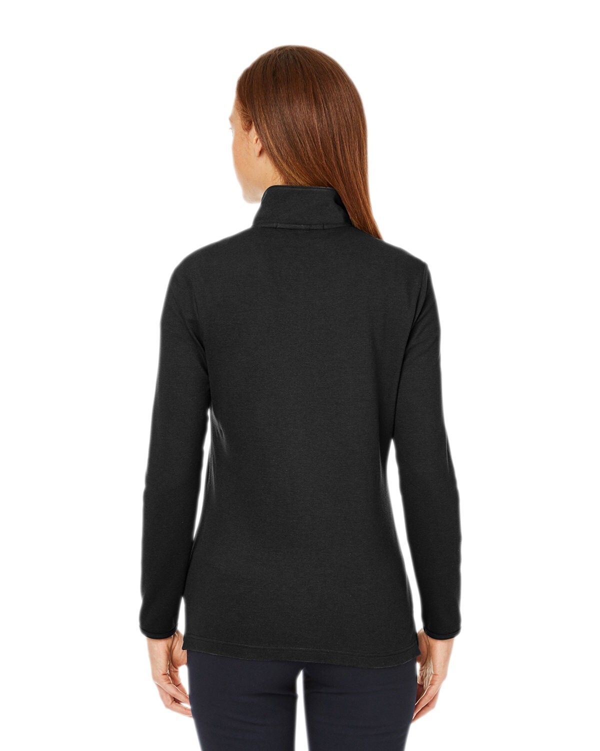 NWT Devon & Jones New Classics Ladies Large Black Performance 1/4 Zip