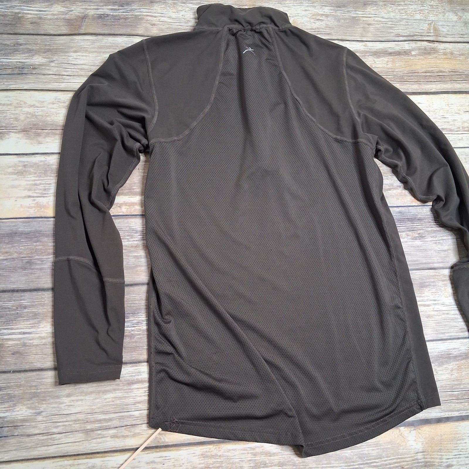 Terramar Climasense Mesh Back 1/4 Zip Pullover Women M Olive Outdoor Gorpcore