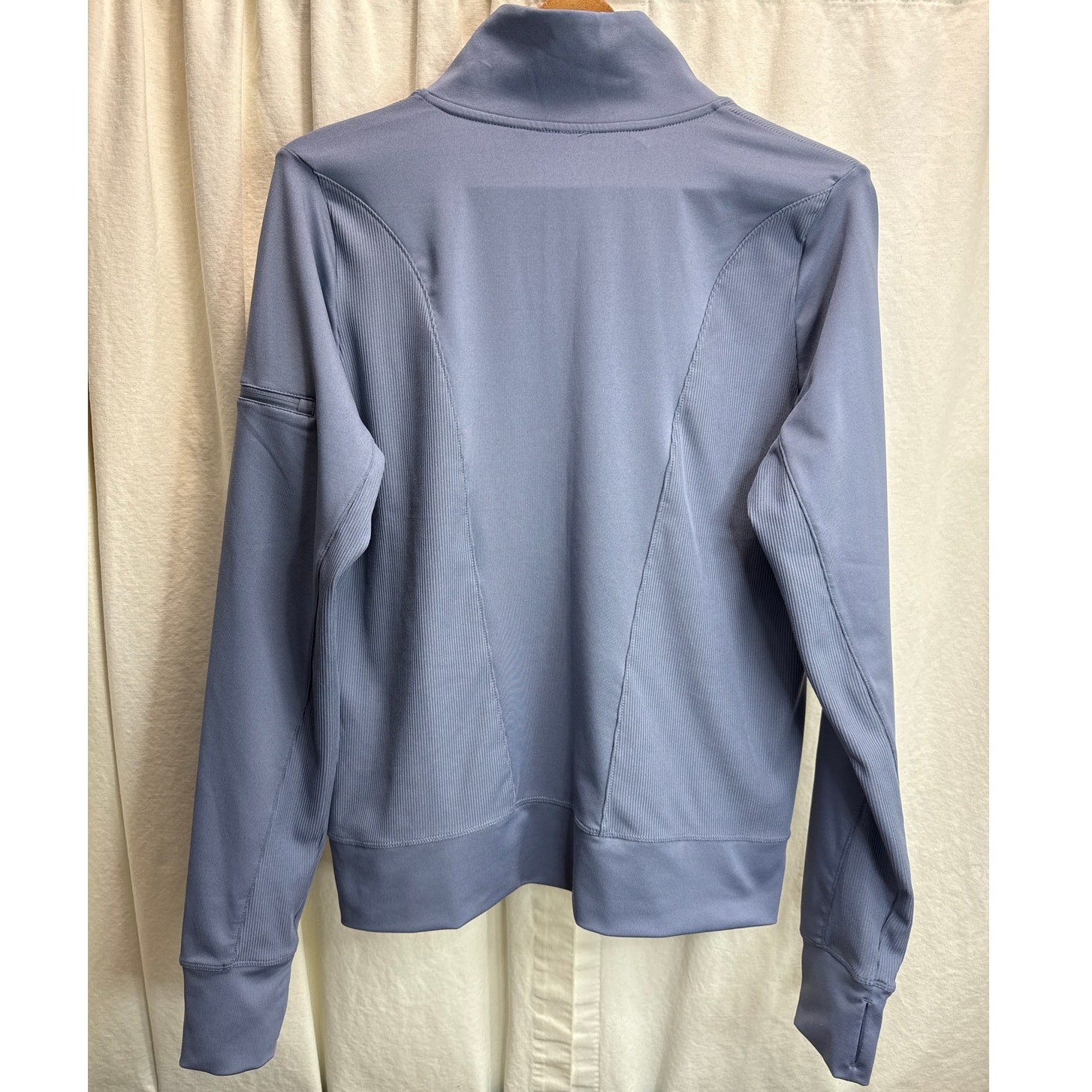 Scoor Athletic Casual Zip Up Shirt Thumb Opening Blue Gray Women’s Size Large