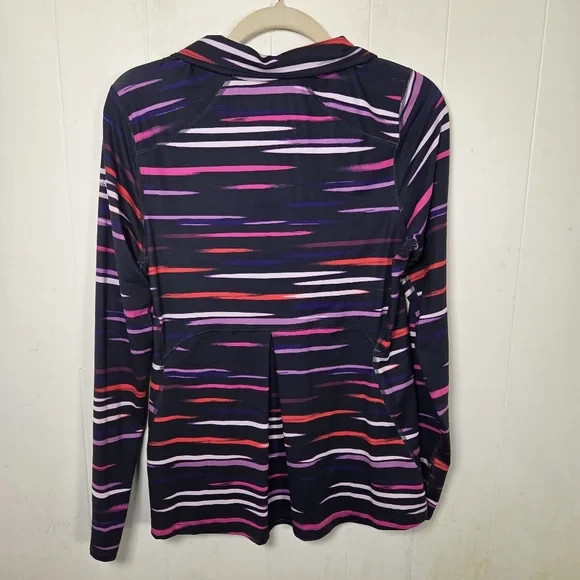 Columbia Womens Trail Crush Halfzip Pullover Sz M Omni-wick Black Purple Pink