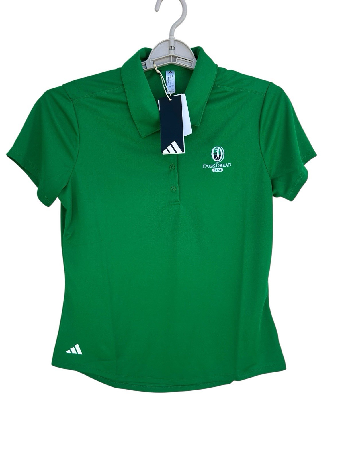 NEW Adidas Women’s Golf Green Performance Short Sleeve Polo Shirt Dub’s Dread