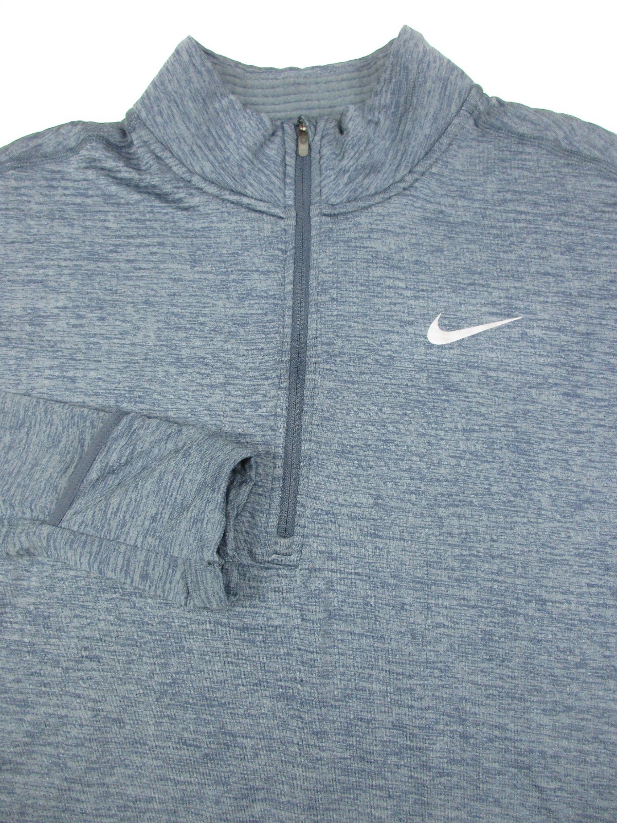Womens Medium Nike Element Pullover 1/4 Zip Flip Sleeves Thermal blue AO2615