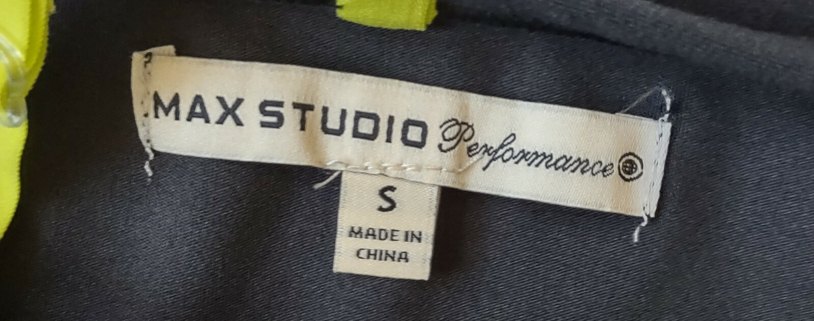 Womens Active Top Max Studio Performance Rita Solid Tank Size Small Black