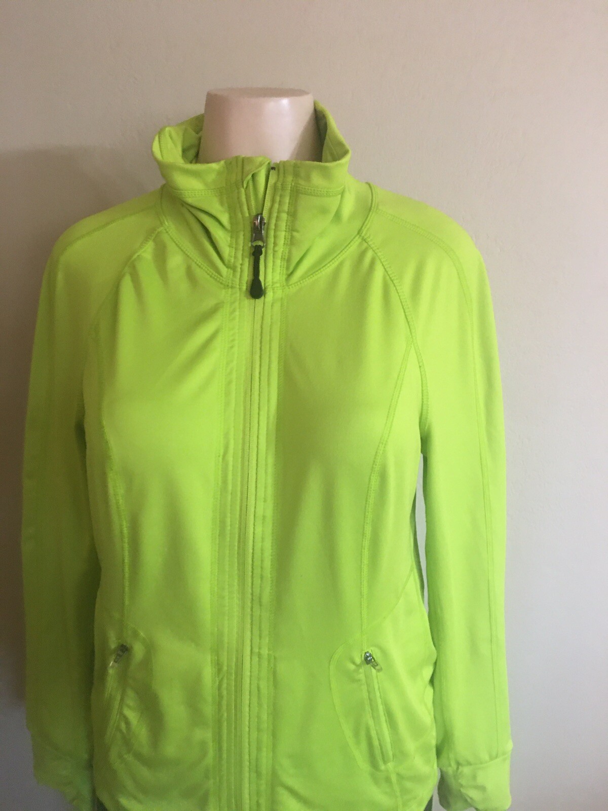 TANGERINE Track Jacket Full Zip Yellow Sz S Active Wear Yoga Running