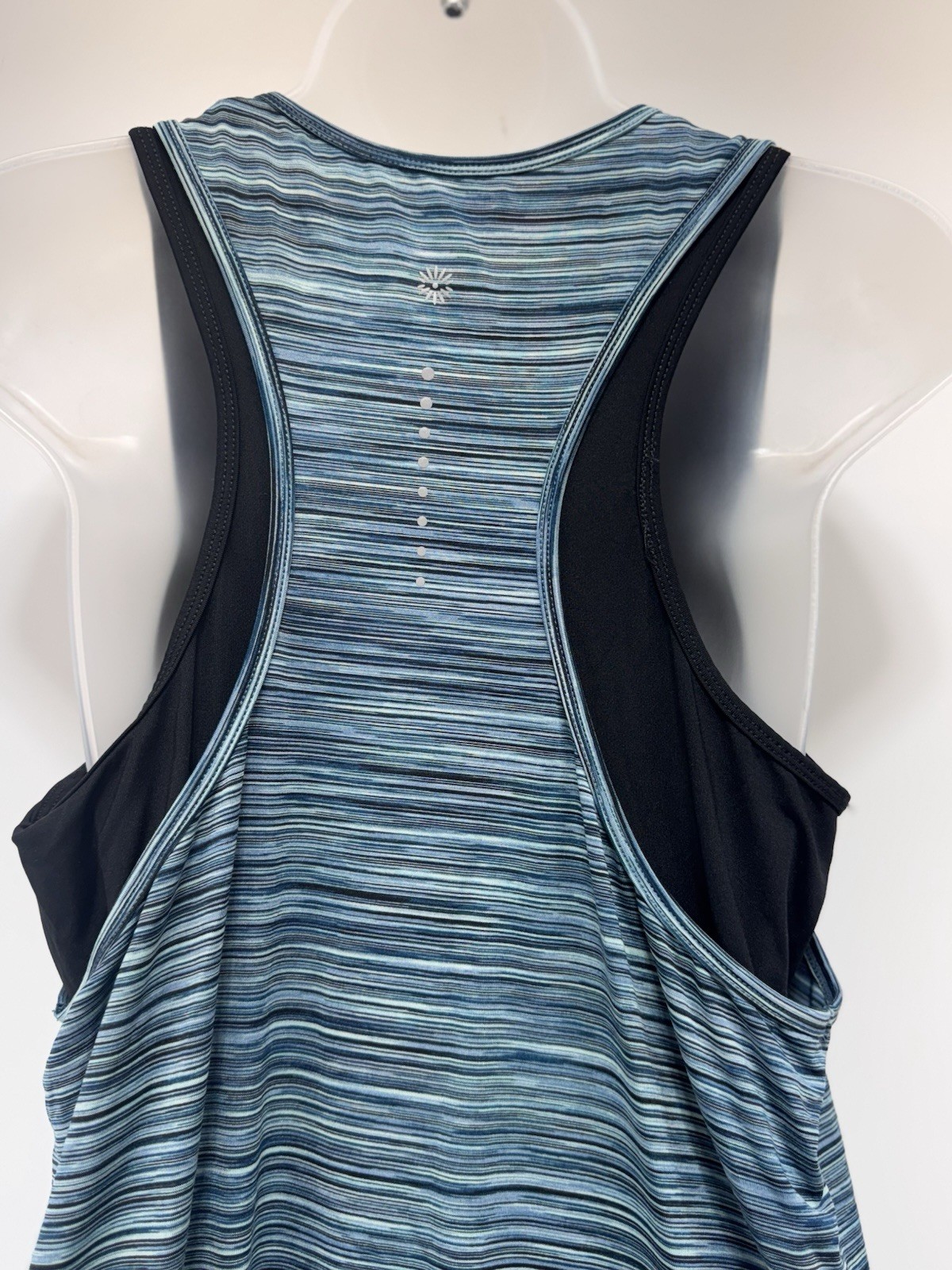 Tangerine Double Layer Teal Black Active Tank Women’s Size Large
