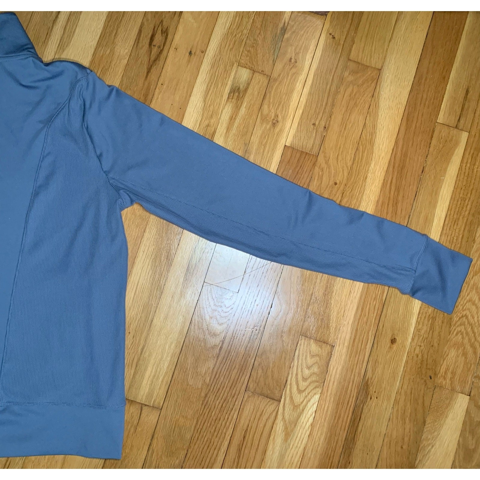 Scoor Athletic Casual Zip Up Shirt Thumb Opening Blue Gray Women’s Size Large