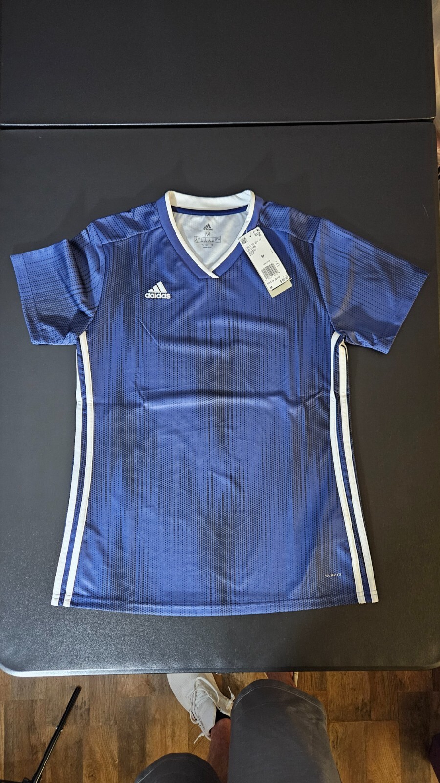 Adidas Climalite Tiro 19 Soccer Jersey Womens M Dark Blue/White