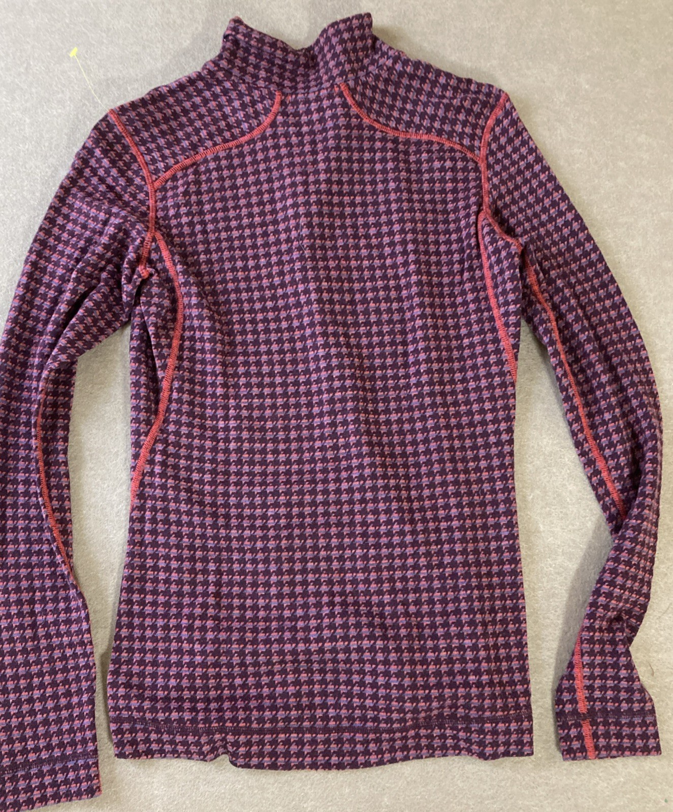 Smartwool Merino 250 1/4 Zip Pullover Womens Sz XL Purple Base Layer Outdoors