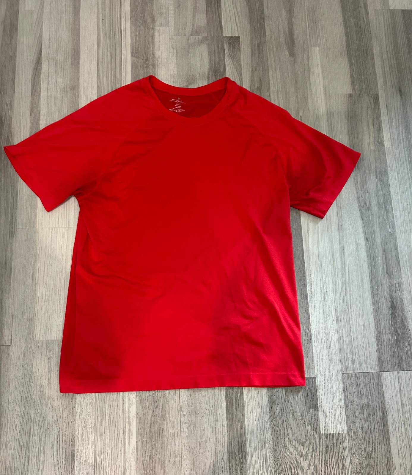 Fabletics Mens Red Tee Nice Feel Very Breathable Double XL
